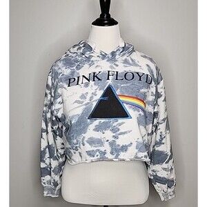 Pink Floyd Cropped Tie Dye Hoodie Sweatshirt Size M
